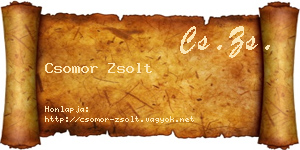 Csomor Zsolt névjegykártya